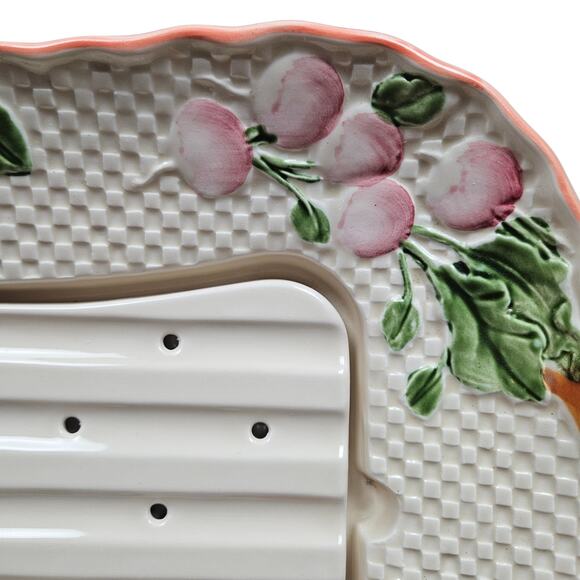 Vintage Shafford Pick Of The Crop Large Serving Platter Dish Straining Tray RARE - Picture 5 of 10